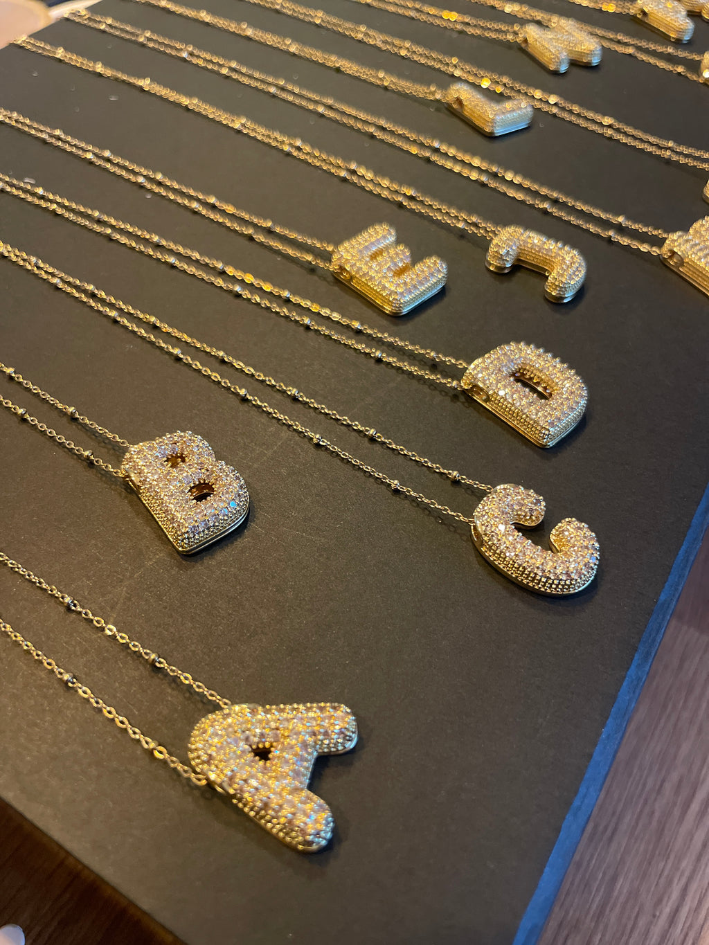 Collier Initiale à Strass