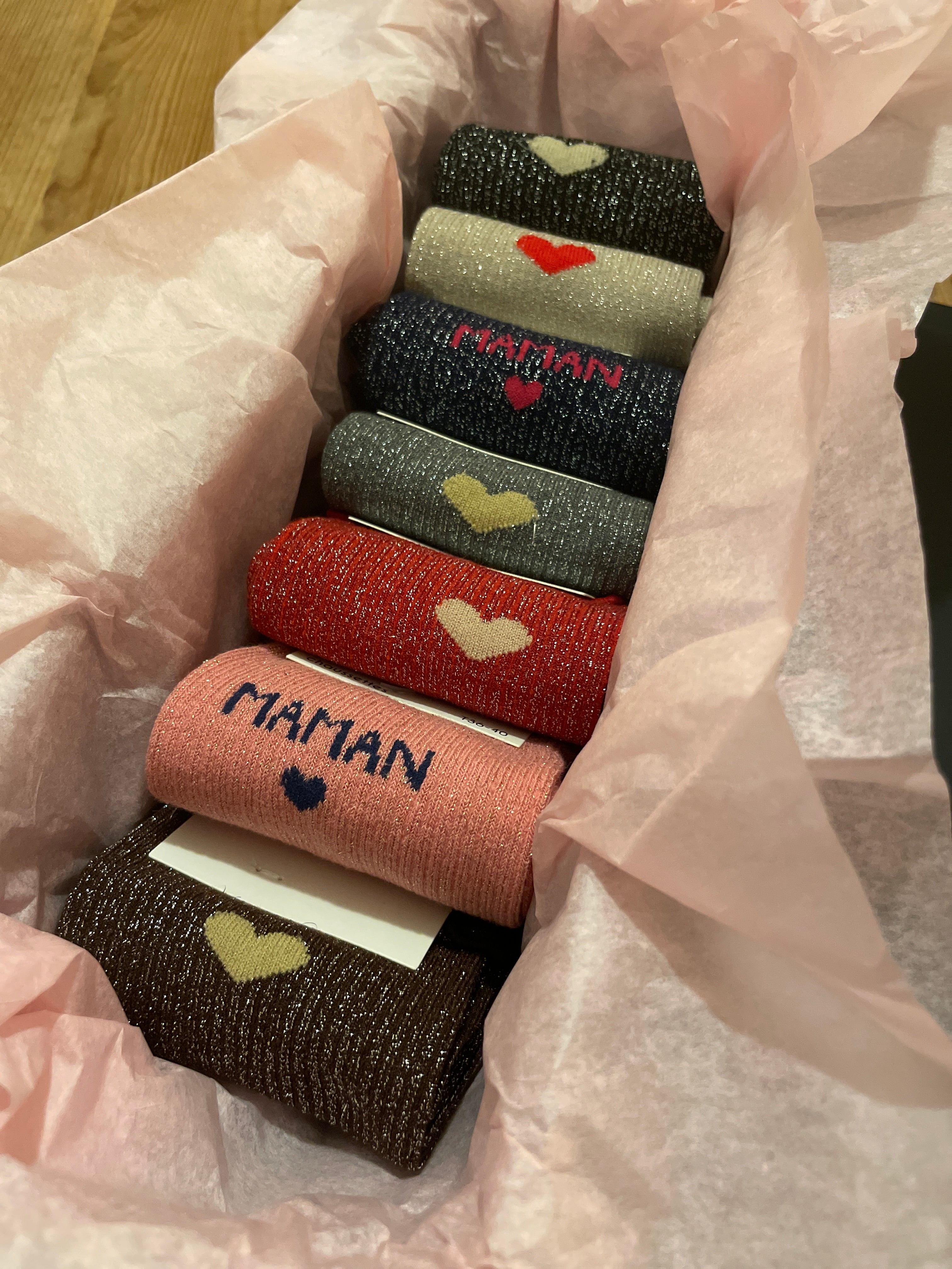 Coffret 7 paires de chaussettes ✨ “Maman”