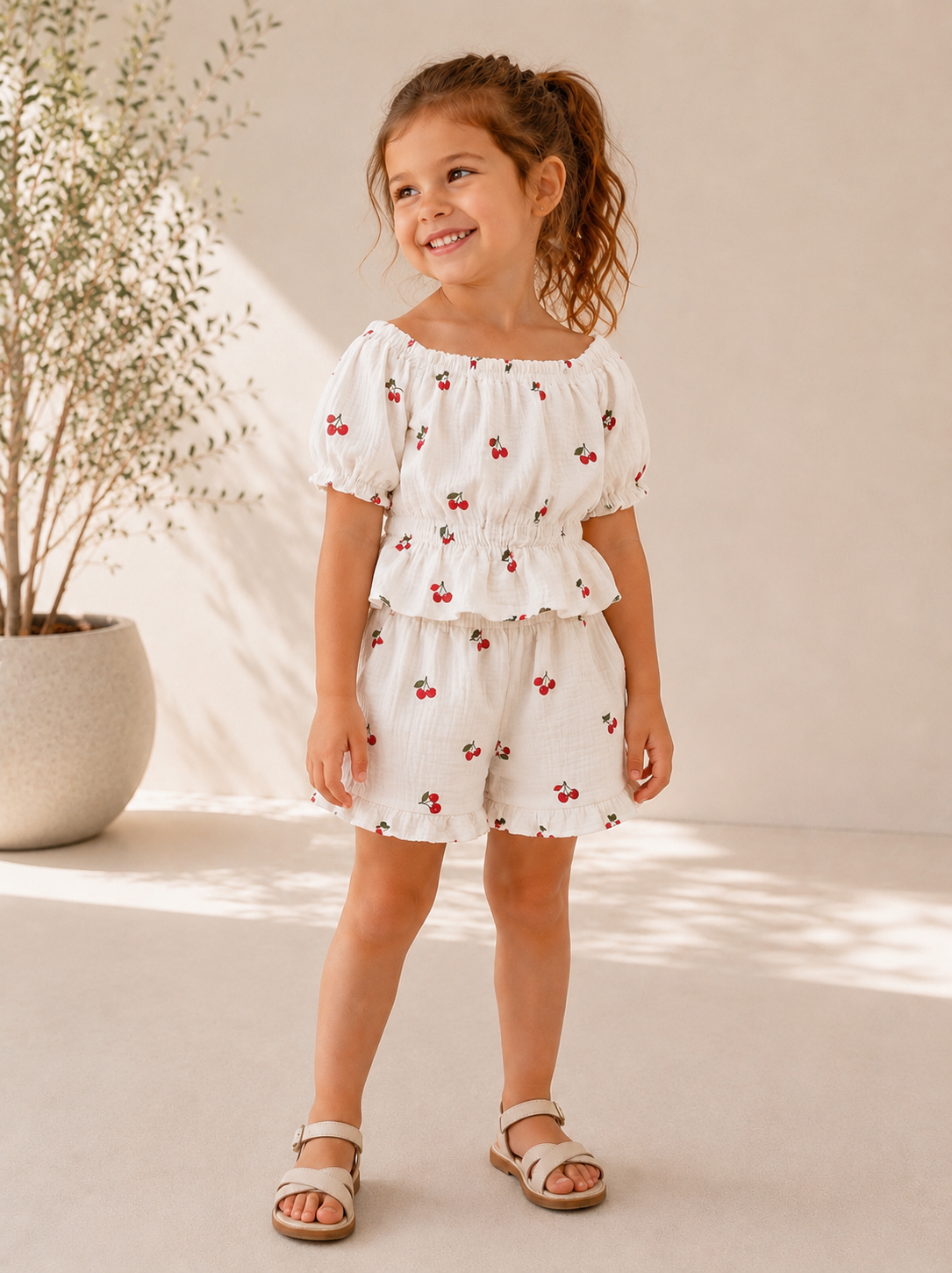 ENSEMBLE FILLE CHERRY