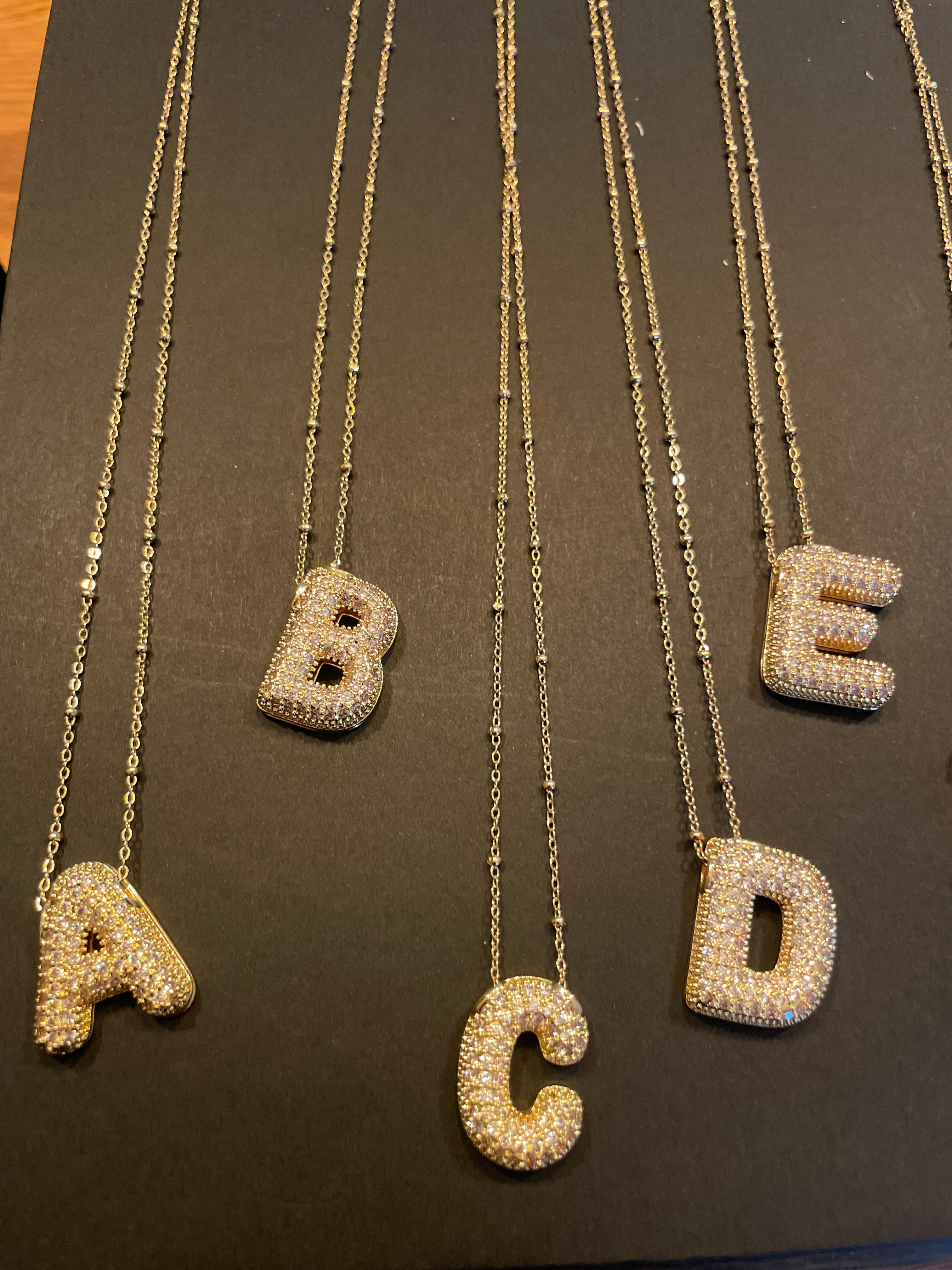 Collier Initiale à Strass