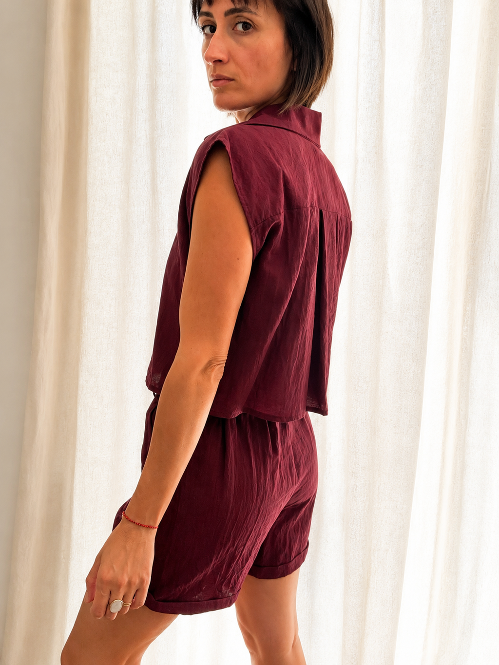 ENSEMBLE LINA BORDEAUX