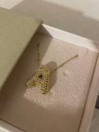 Collier Initiale à Strass