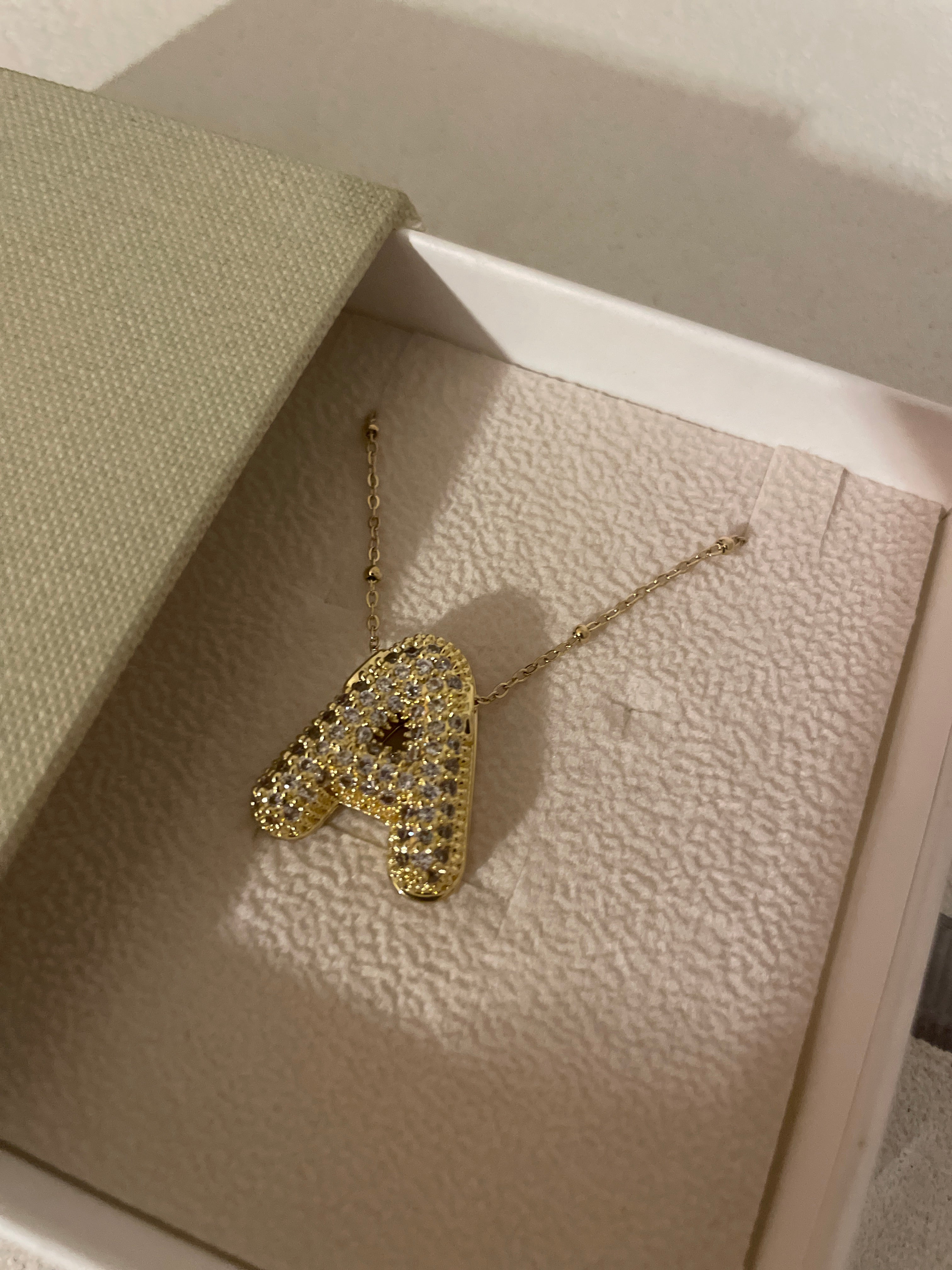 Collier Initiale à Strass