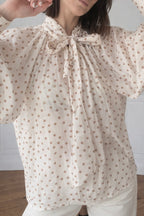 CHEMISE A POIS TWENTY BEIGE