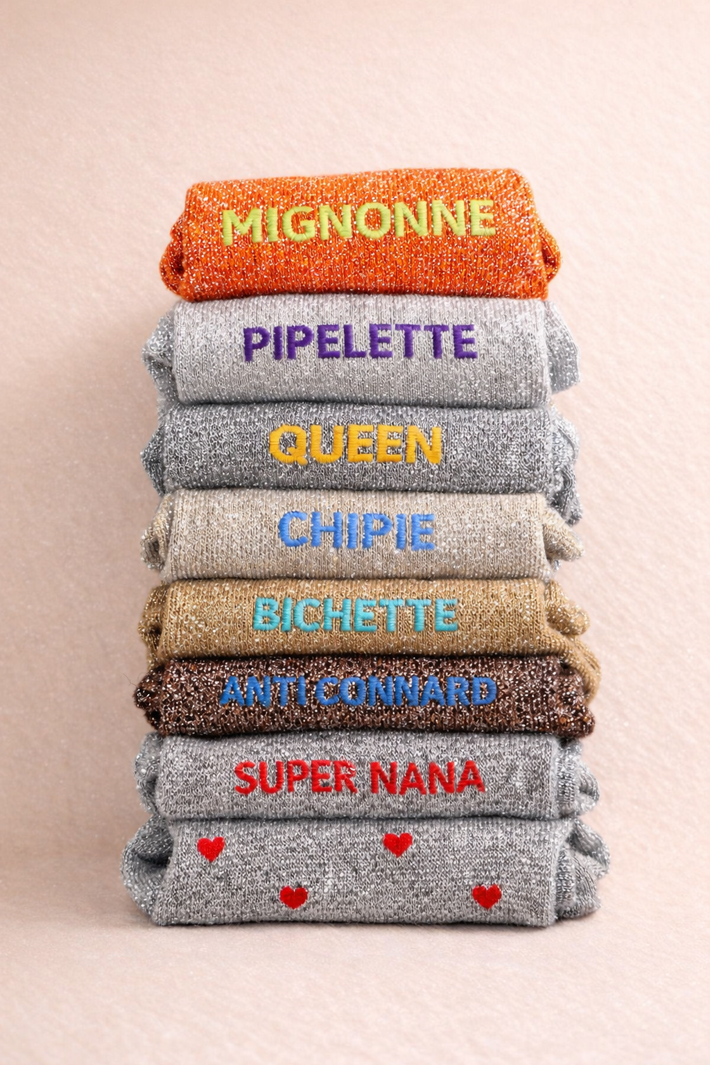 CHAUSSETTES À MESSAGE