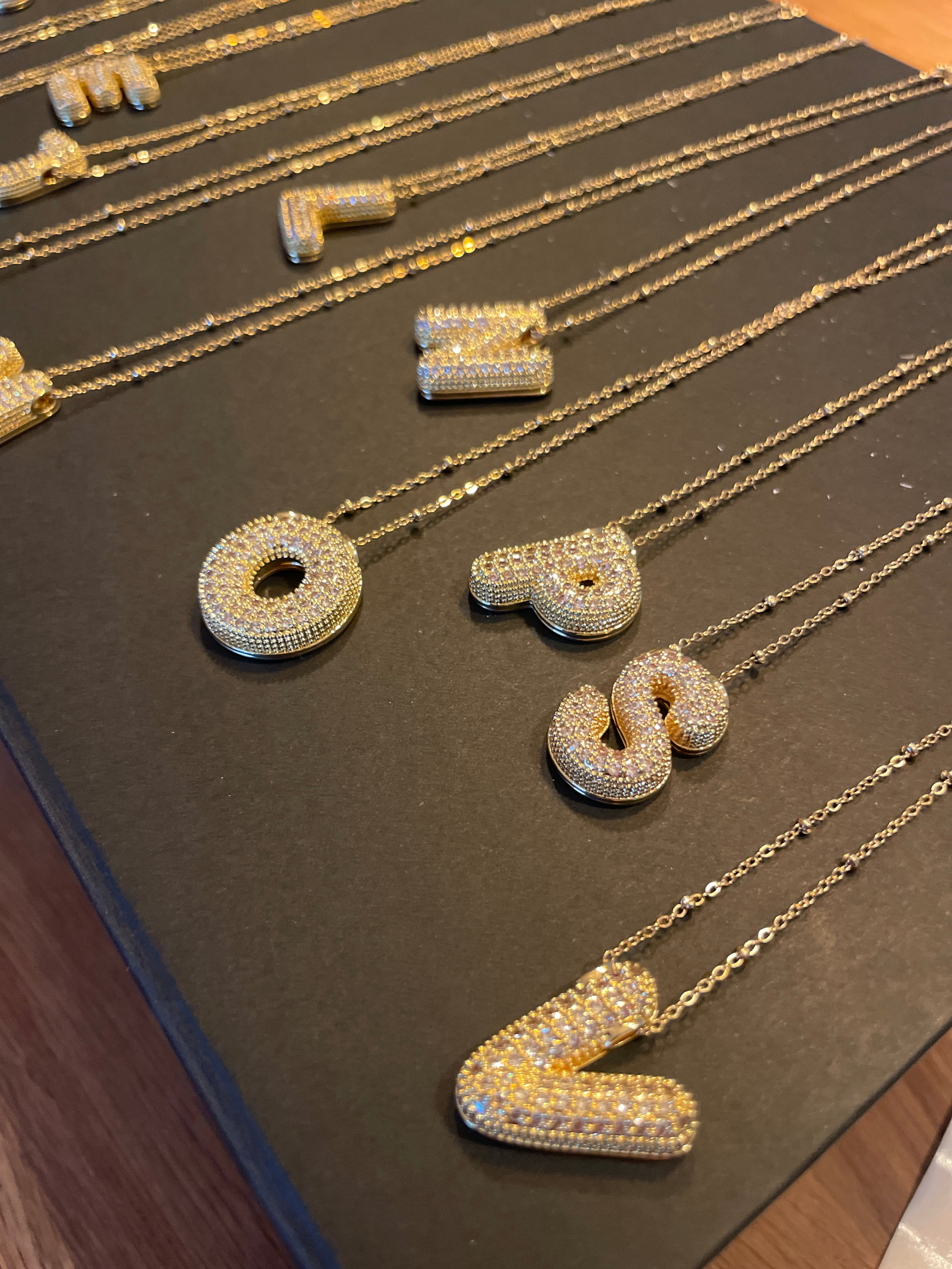 Collier Initiale à Strass