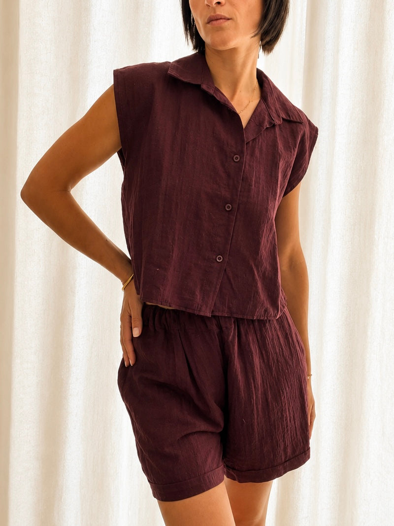 ENSEMBLE LINA BORDEAUX