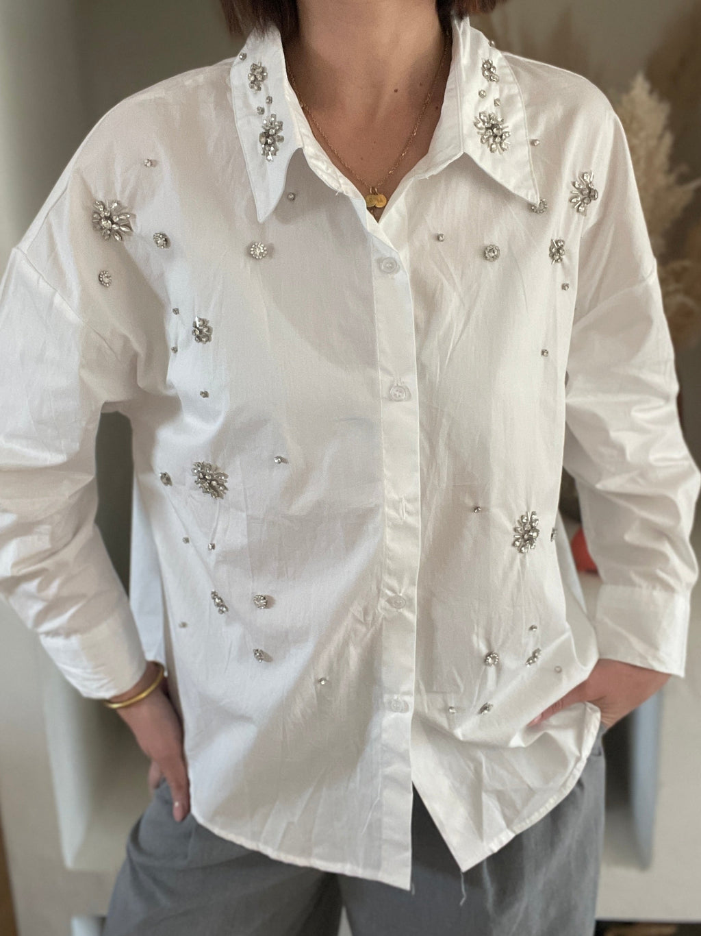 CHEMISE À STRASS