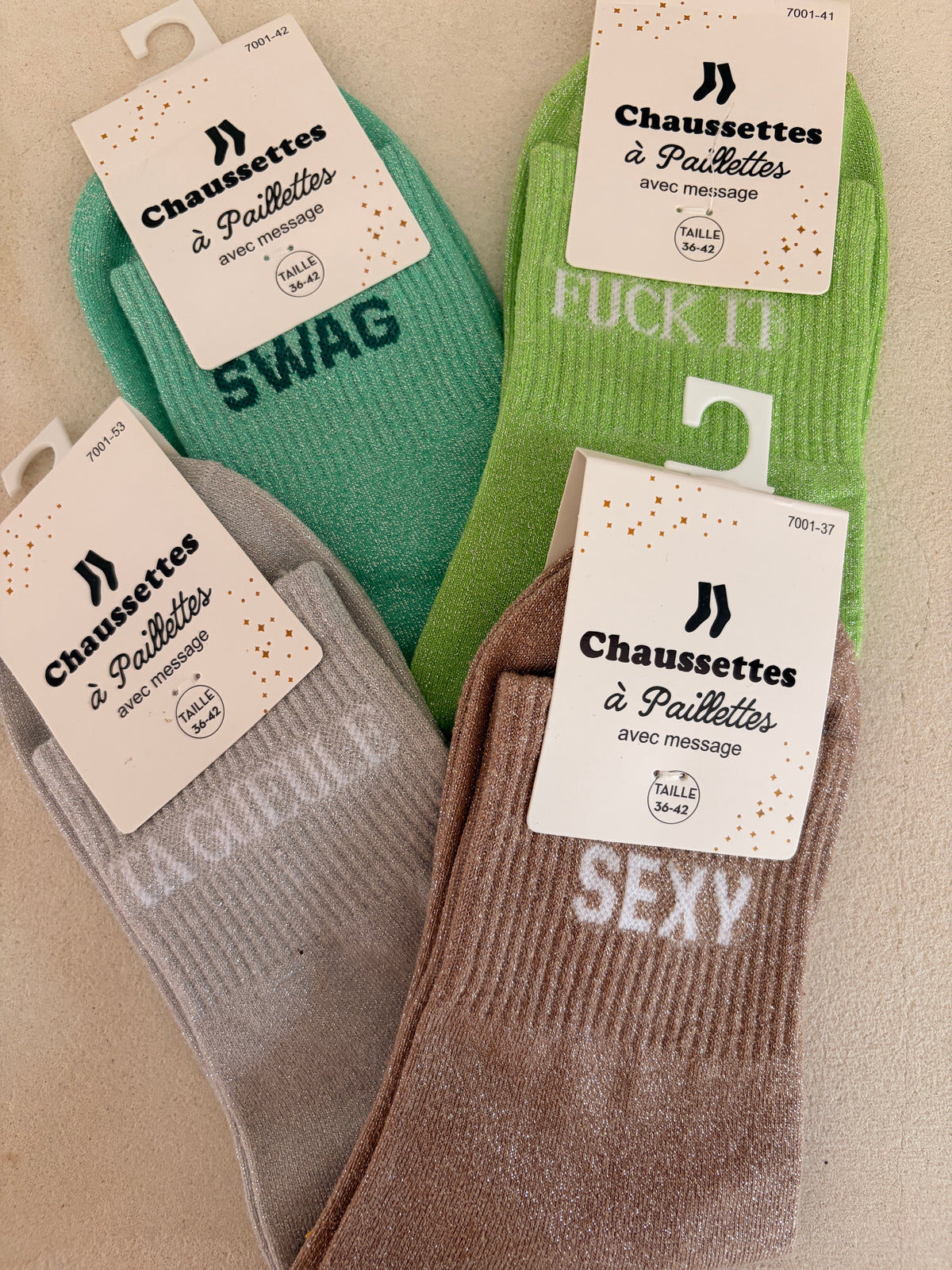 CHAUSSETTES À MESSAGE FUNNY